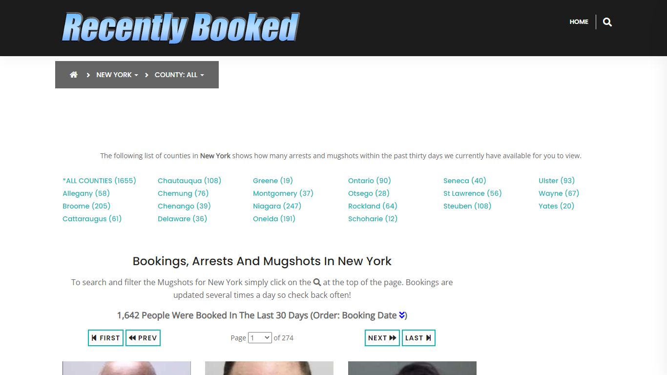 Bookings, Arrests and Mugshots in New York - Recently Booked